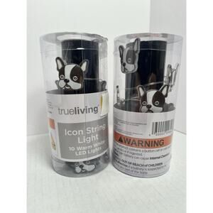 2 Icon Dog String Light, 10 Warm White LED Lights